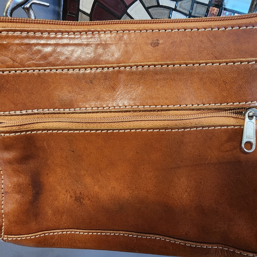 American West Tooled Genuine Leather Western Shoulder/Crossbody Saddlebag - Picture 5 of 10
